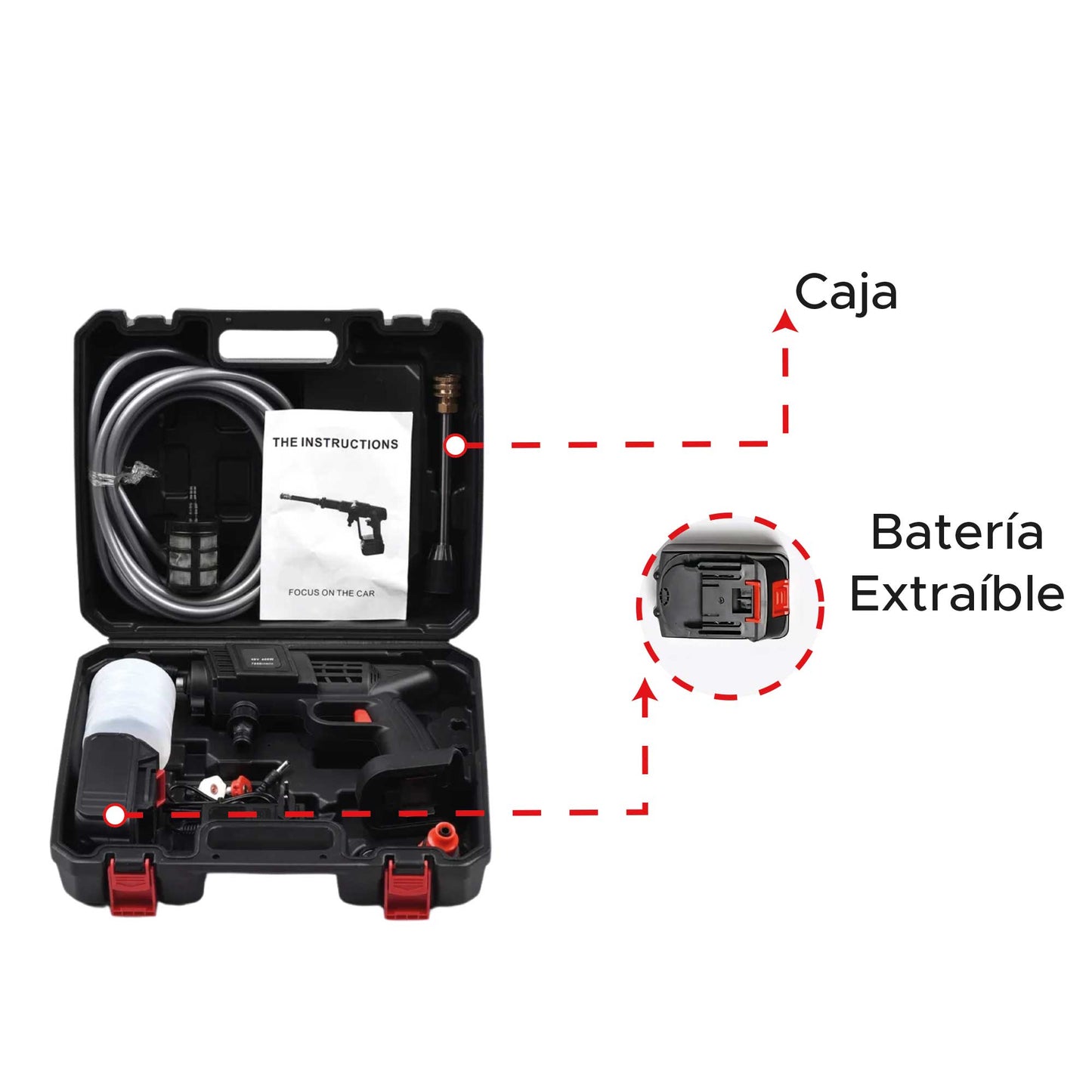 Hidrolavadora Portatil Con 2 baterias