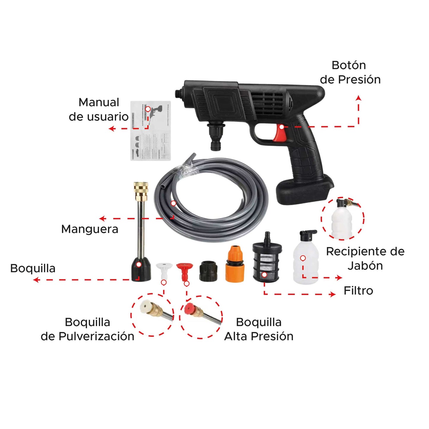 Hidrolavadora Portatil Con 2 baterias
